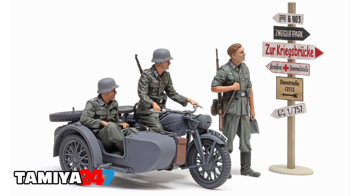 Tamiya German KS600 Motorcycle with Sidecar Model Kit