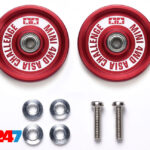 Tamiya 19mm Aluminum Ball-Race Rollers - Red - Asia Challenge 2024