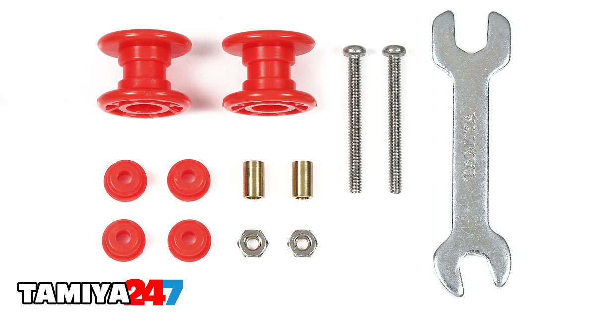 Tamiya Low-Friction Plastic Double Rollers - Red